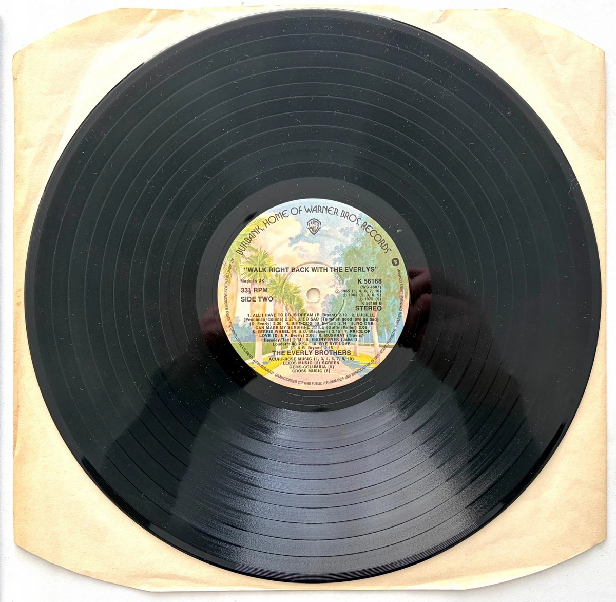 The Everly Brothers - Walk Right Back With The Everlys - LP 12" Album (1975)