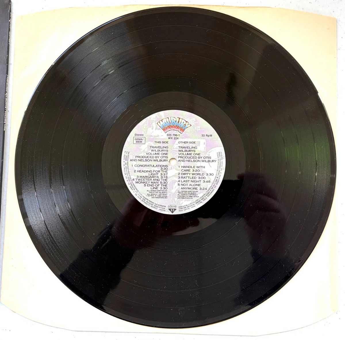 Traveling Wilbury's - Volume One - LP 12" Vinyl Album (1988)