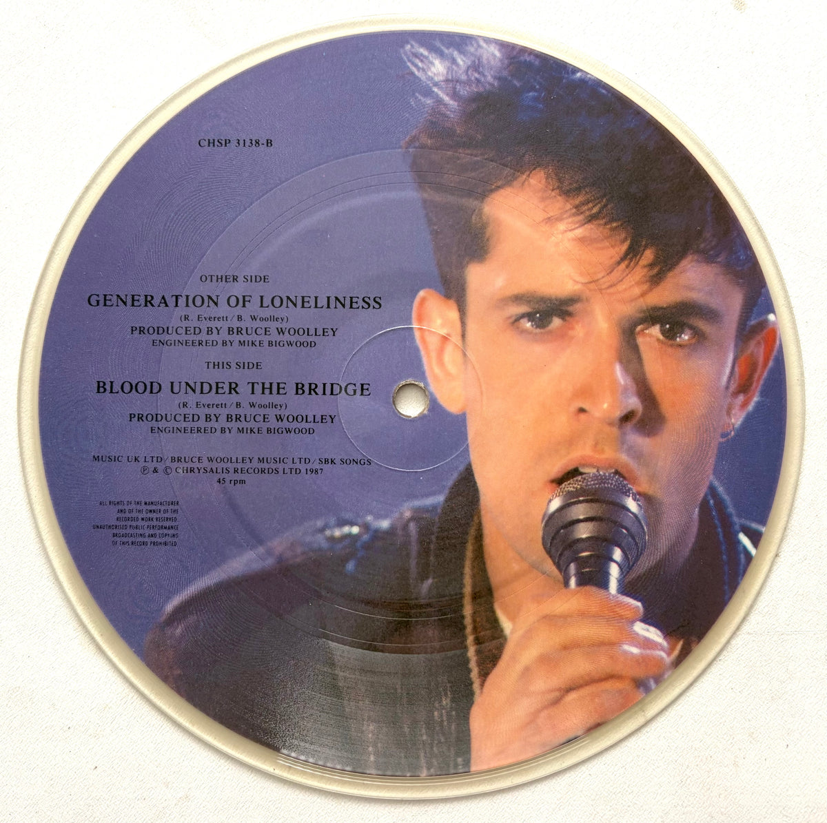Rupert Everett - Generation Of Loneliness - 7" Picture Disc Vinyl Single (1987)