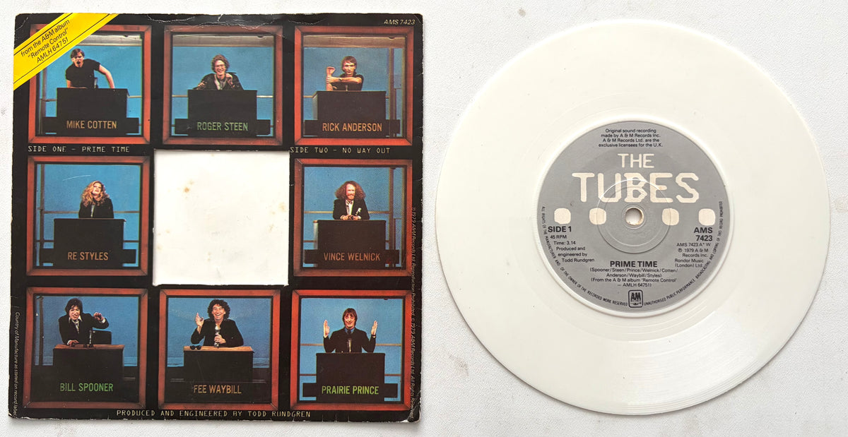 The Tubes - Prime Time - 7" White Vinyl Single, AMS7423 (1979)