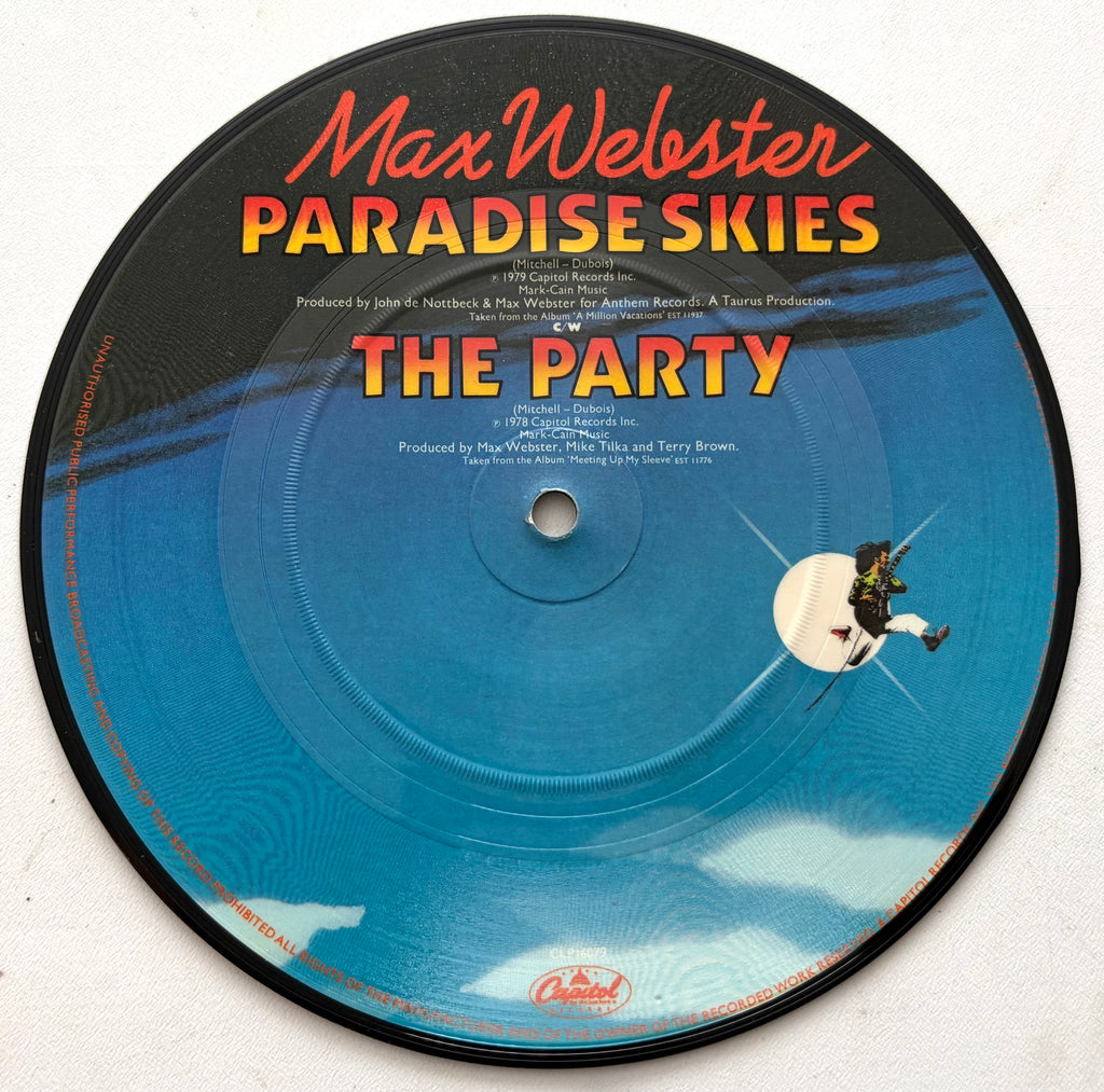 Max Webster - Paradise Skies - 7" Picture Disc Vinyl Single (1979)