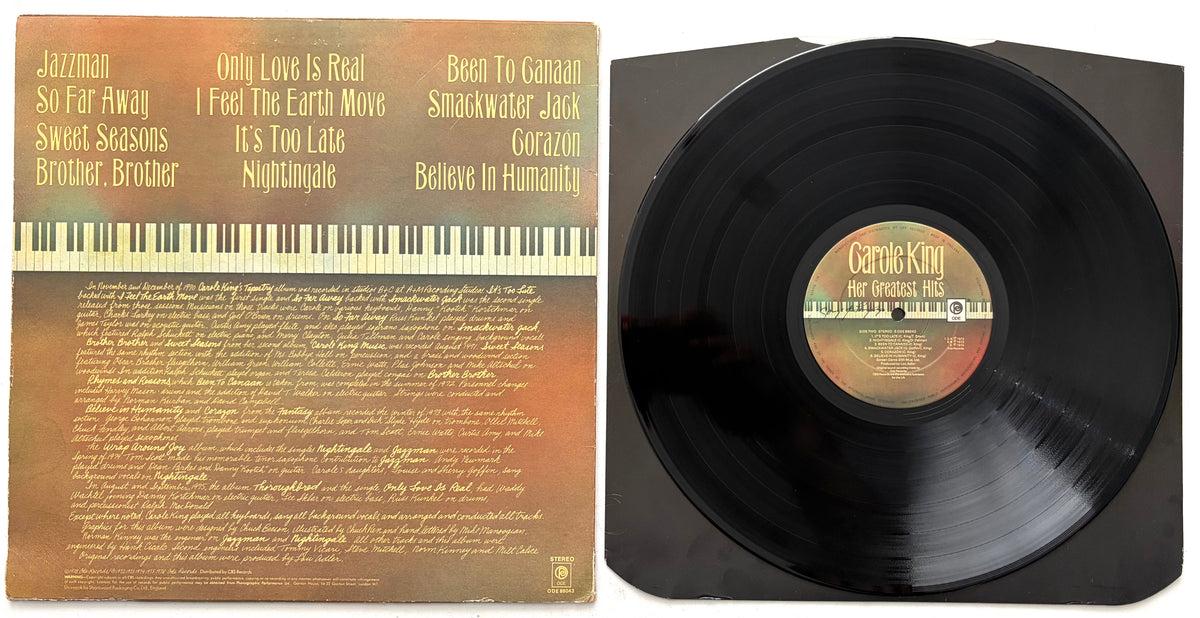 Carole King - Her Greatest Hits - LP 12" Vinyl (1978)