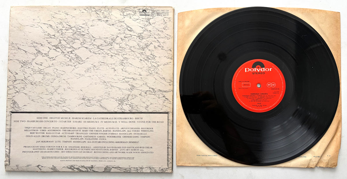 Focus - Hamburger Concerto - LP 12" Vinyl (1974)