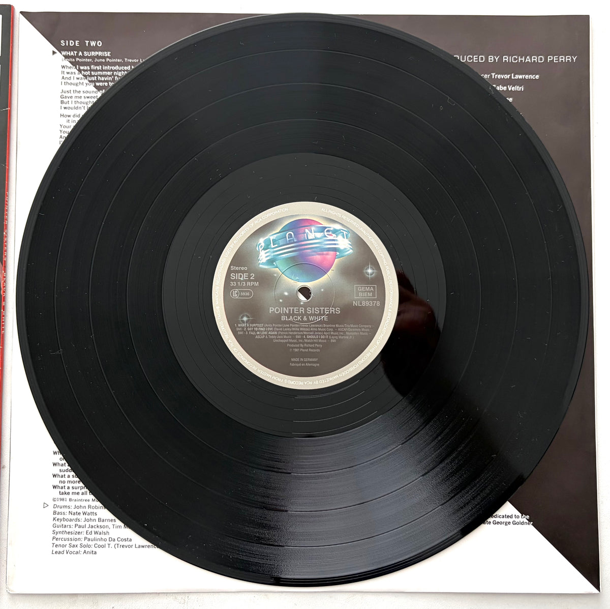 Pointer Sisters - Black & White - LP 12" Vinyl Album (1981)