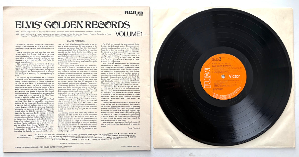 Elvis Presley - Elvis' Golden Records Vol.1 - LP 12" Vinyl Album (1970)