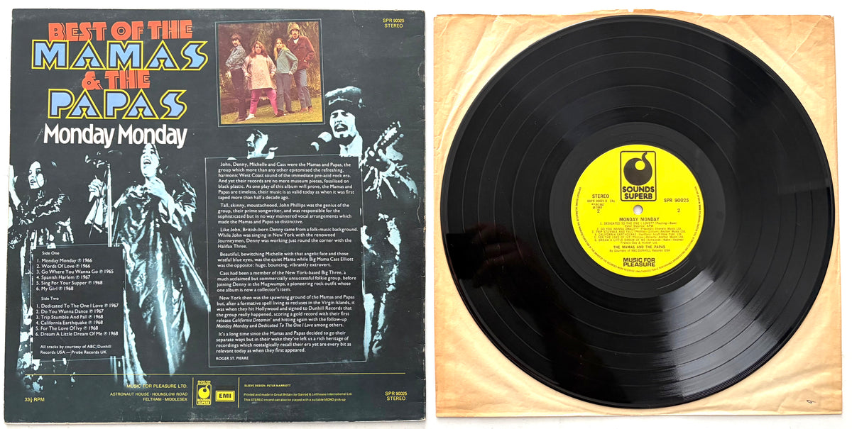 The Mamas And The Papas - Monday Monday - LP 12" Vinyl Album (1968)