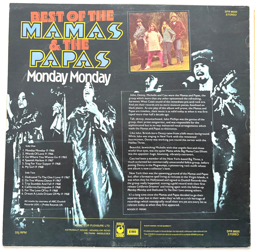 The Mamas And The Papas - Monday Monday - LP 12" Vinyl Album (1968)