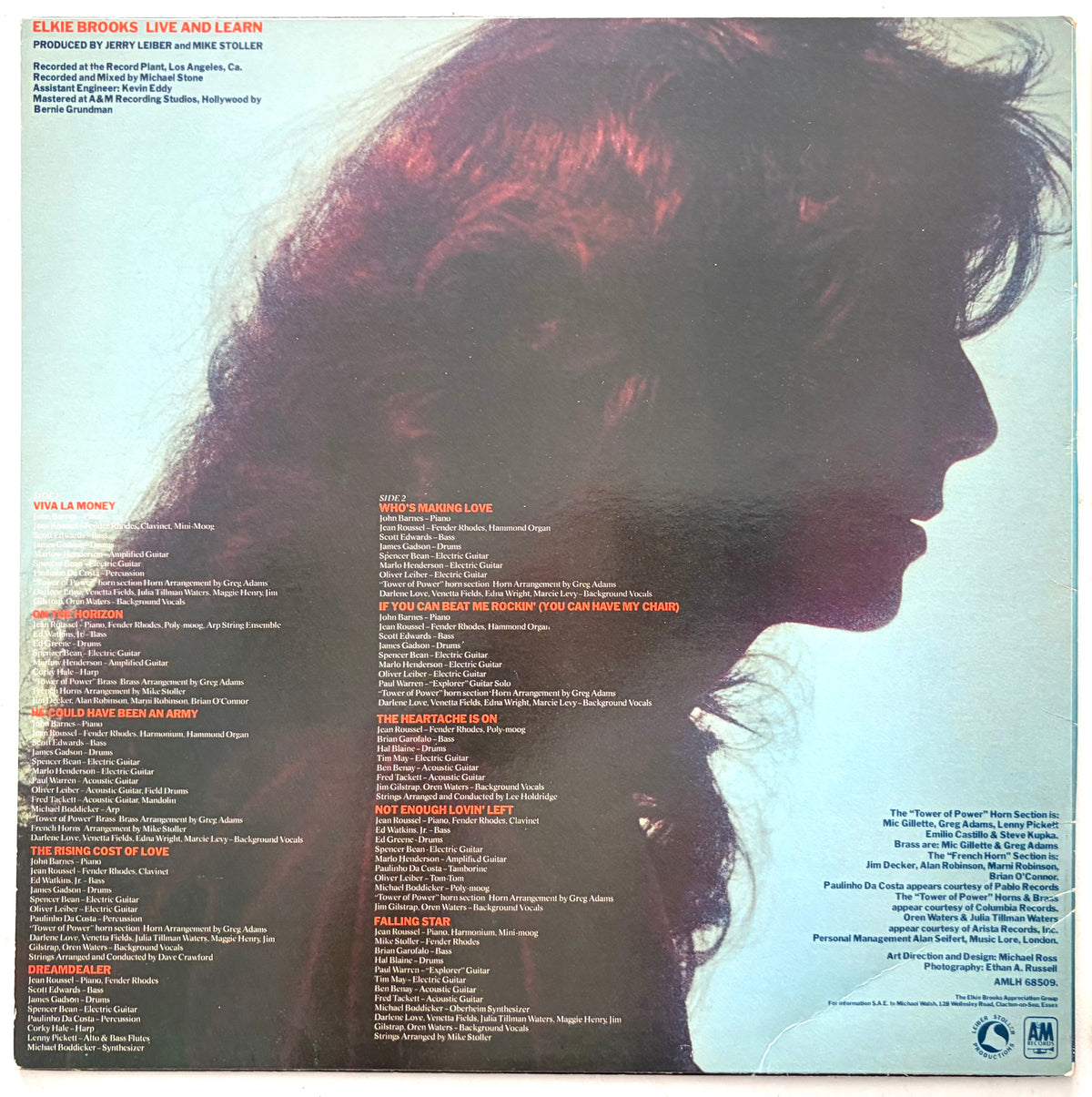 Elkie Brooks - Live And Learn - LP 12" Vinyl Album (1979)