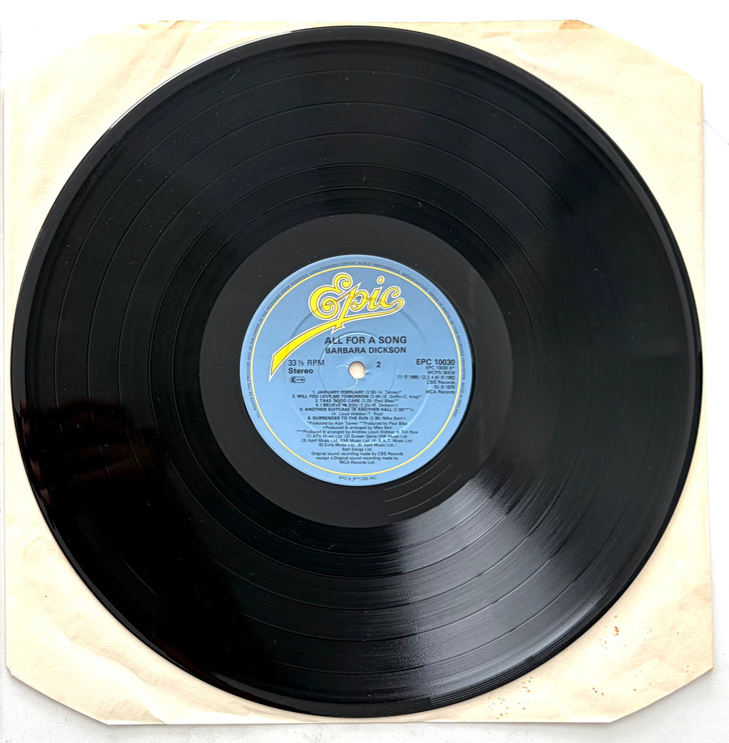 Barbara Dickson - All For A Song - LP 12" Vinyl Album (1981)