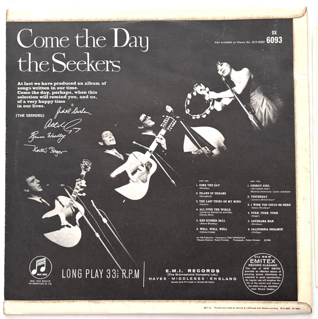 The Seekers - Come The Day - LP 12" Vinyl Album (1966)