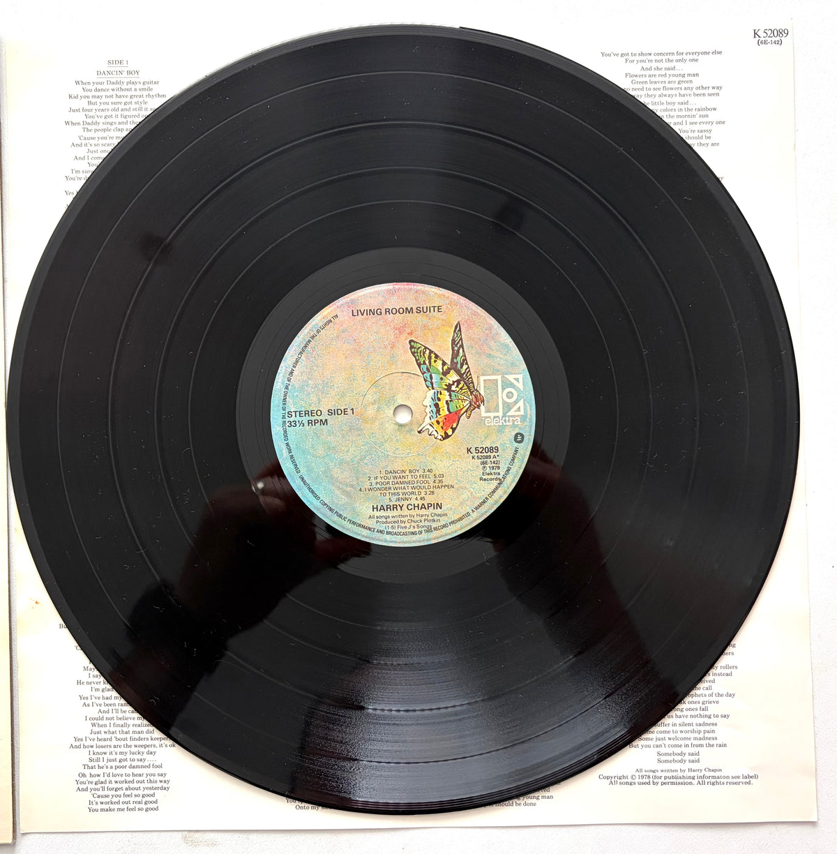 Harry Chapin - Living Room Suite - LP 12" Vinyl Album (1978)