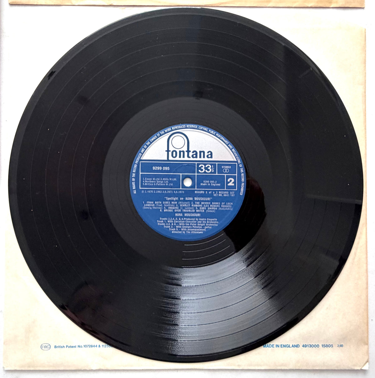 Nana Mouskouri - Spotlight On Nana Mouskouri - LP 12" Vinyl Album (1973)