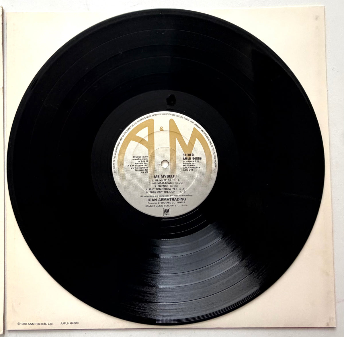 Joan Armatrading - Me Myself I - LP 12" Vinyl Album (1980)