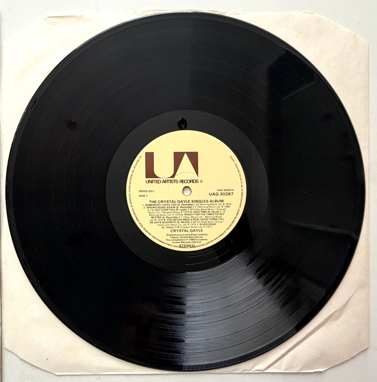 Crystal Gayle - The Crystal Gayle Singles Album - LP 12" Vinyl Album (1980)