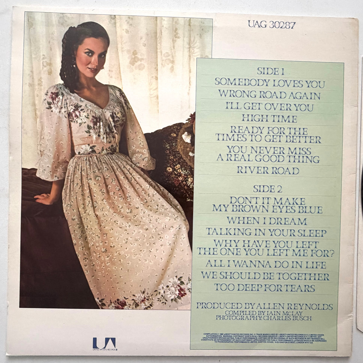 Crystal Gayle - The Crystal Gayle Singles Album - LP 12" Vinyl Album (1980)