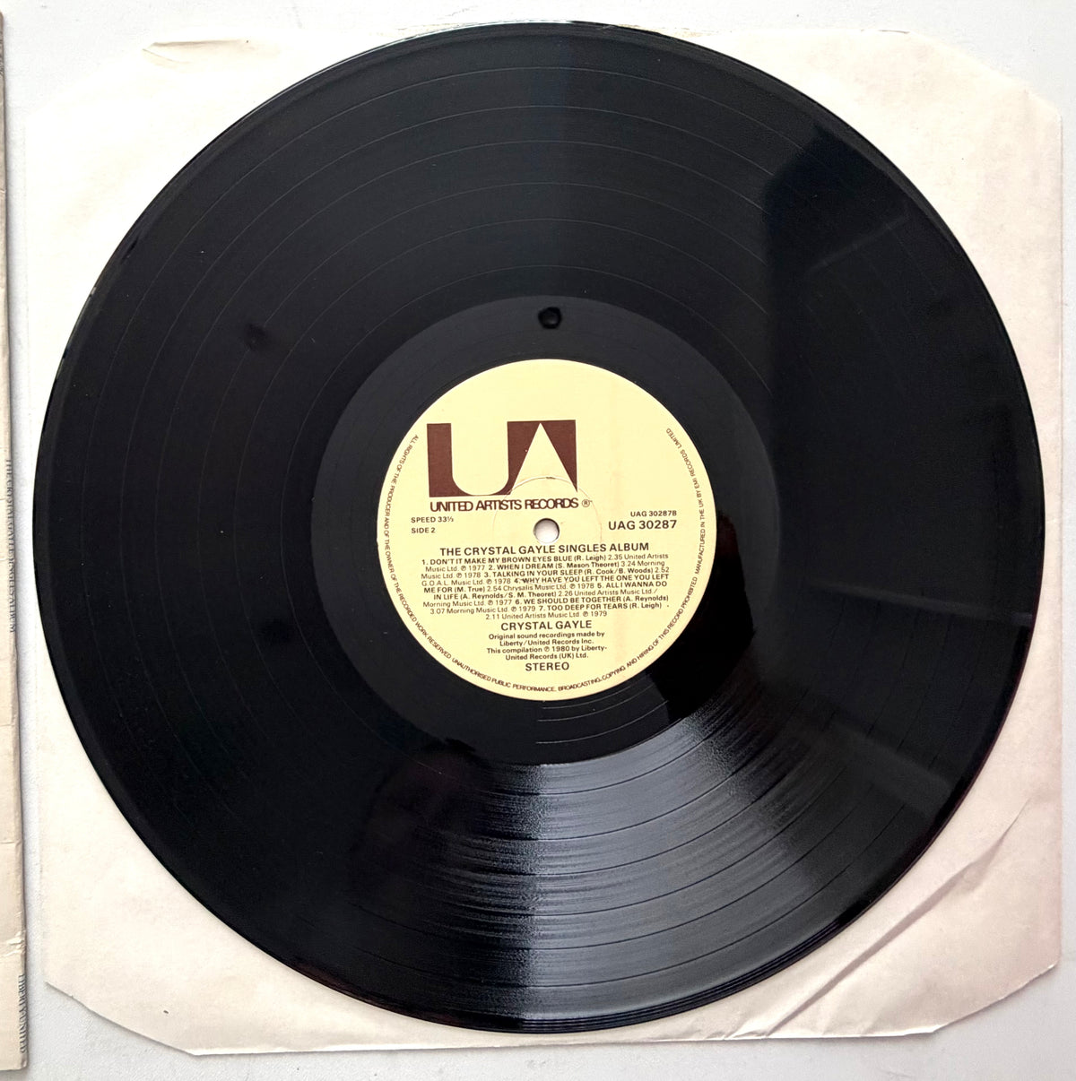Crystal Gayle - The Crystal Gayle Singles Album - LP 12" Vinyl Album (1980)