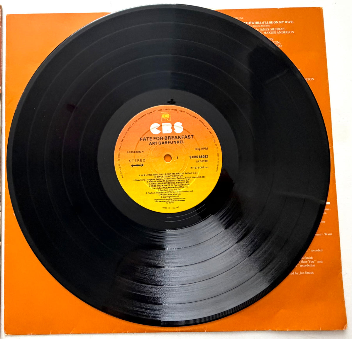 Art Garfunkel - Fate For Breakfast - LP 12" Vinyl Album (1979)