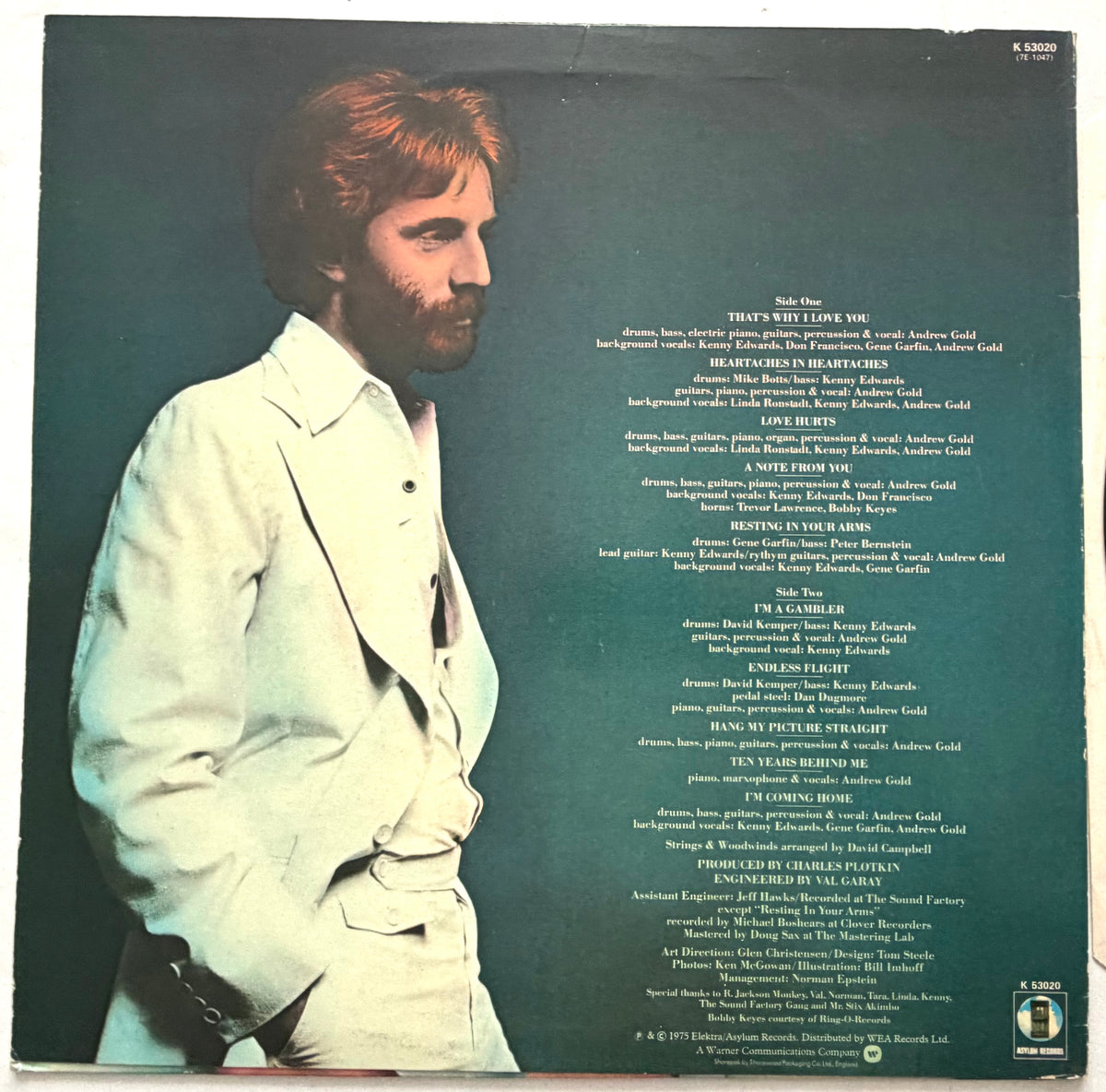 Andrew Gold - Andrew Gold - LP 12" Vinyl Album (1975)