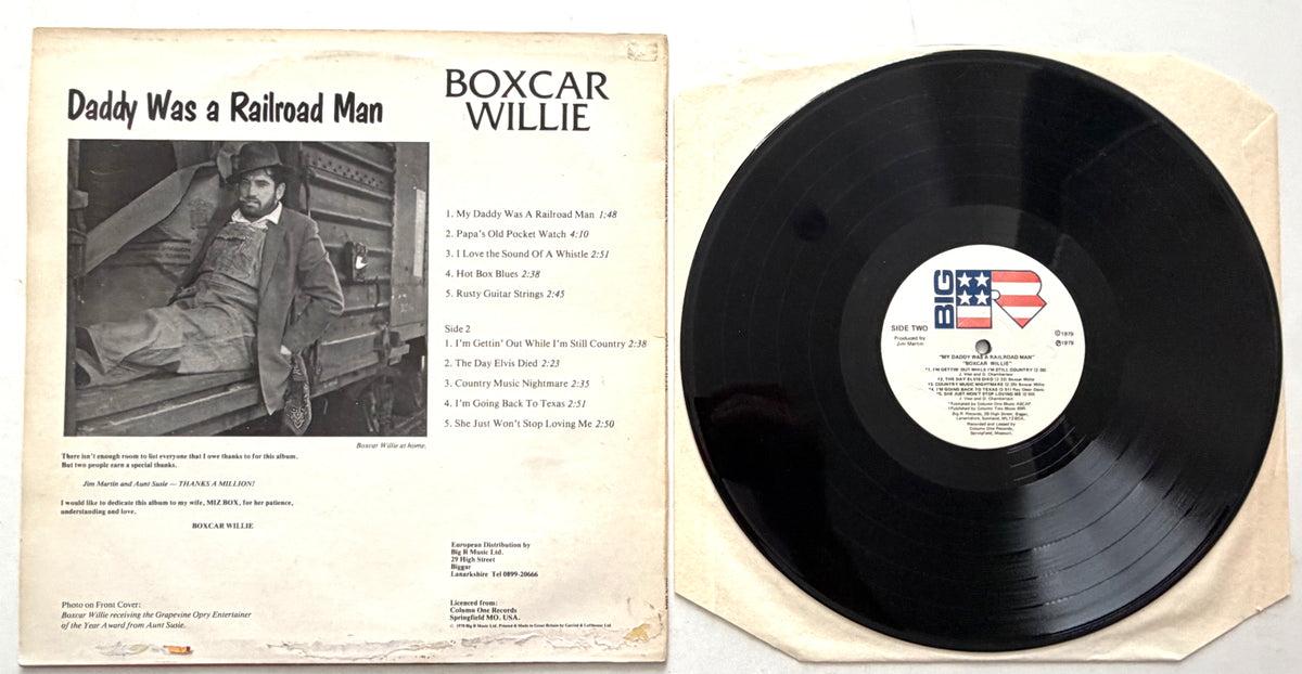 Boxcar Willie - My Daddy Was A Railroad Man - LP 12" Vinyl Album (1979)