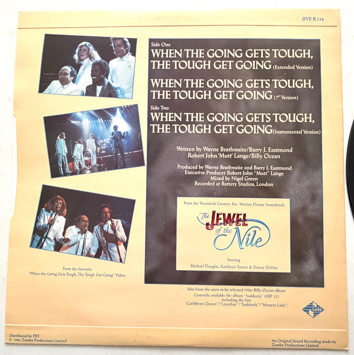 Billy Ocean - When The Going Gets Tough, The Tough Get Going - 12" Single (1986)