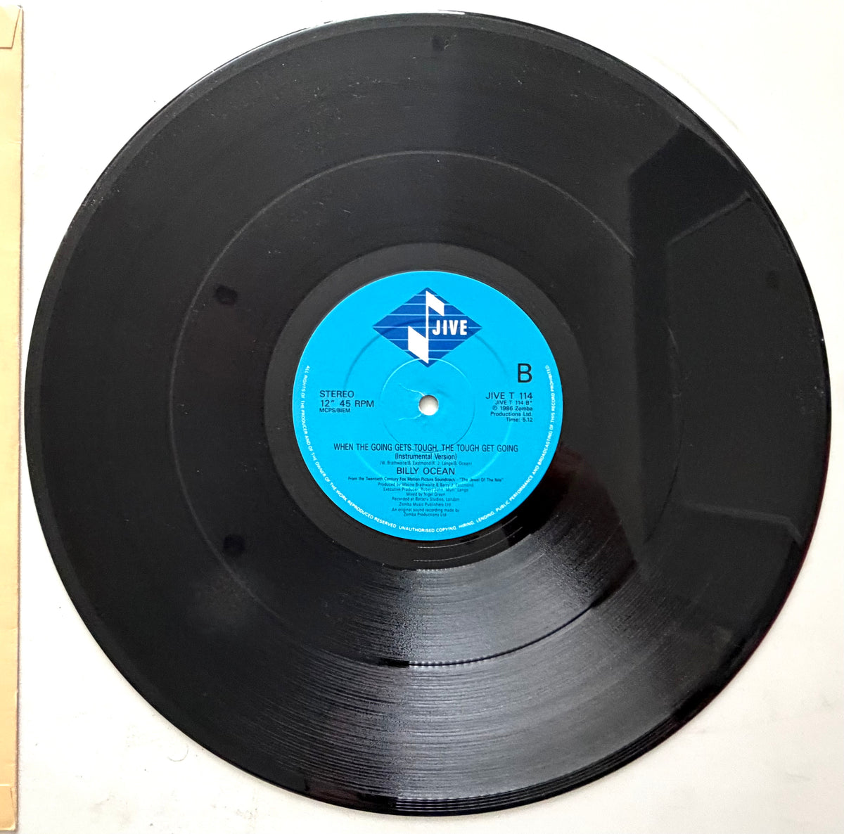 Billy Ocean - When The Going Gets Tough, The Tough Get Going - 12" Single (1986)