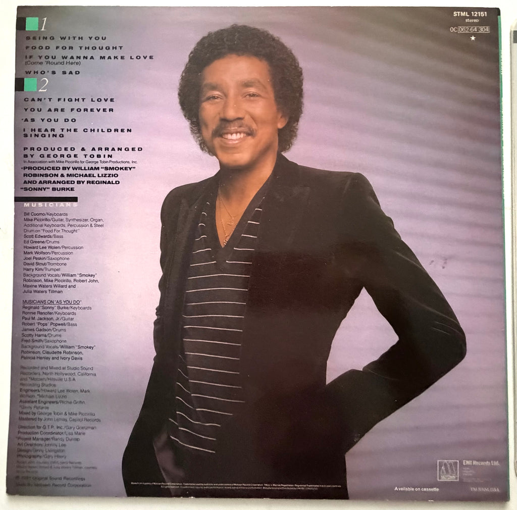 Smokey Robinson - Being With You - LP 12" Vinyl (1981)