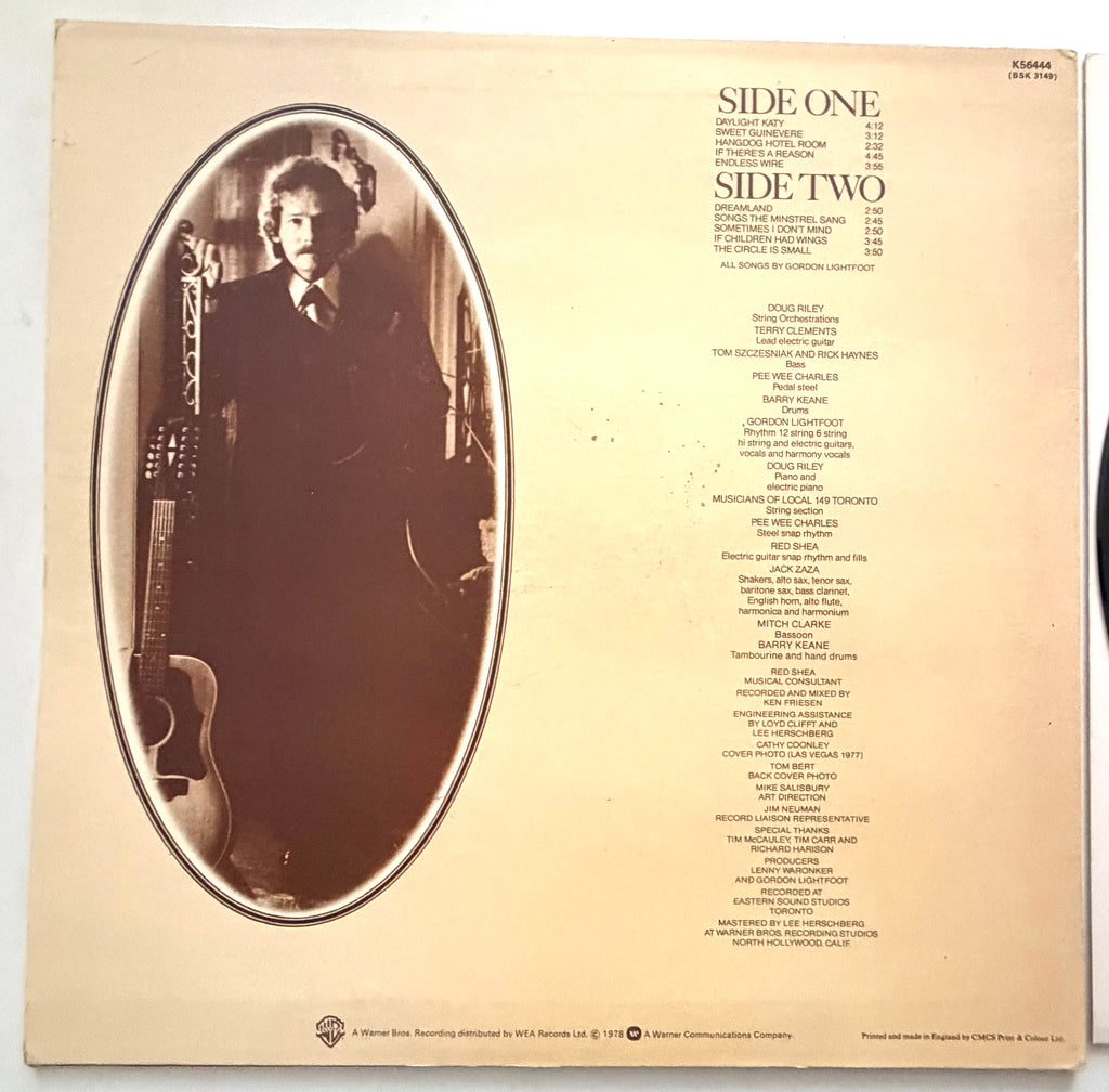 Gordon Lightfoot - Endless Wire - LP 12" Vinyl (1978)