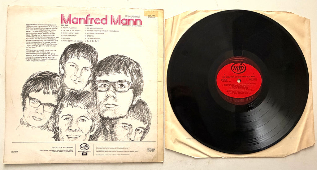 Manfred Mann - The Greatest Hits Of Manfred Man - LP 12" Vinyl (1966)