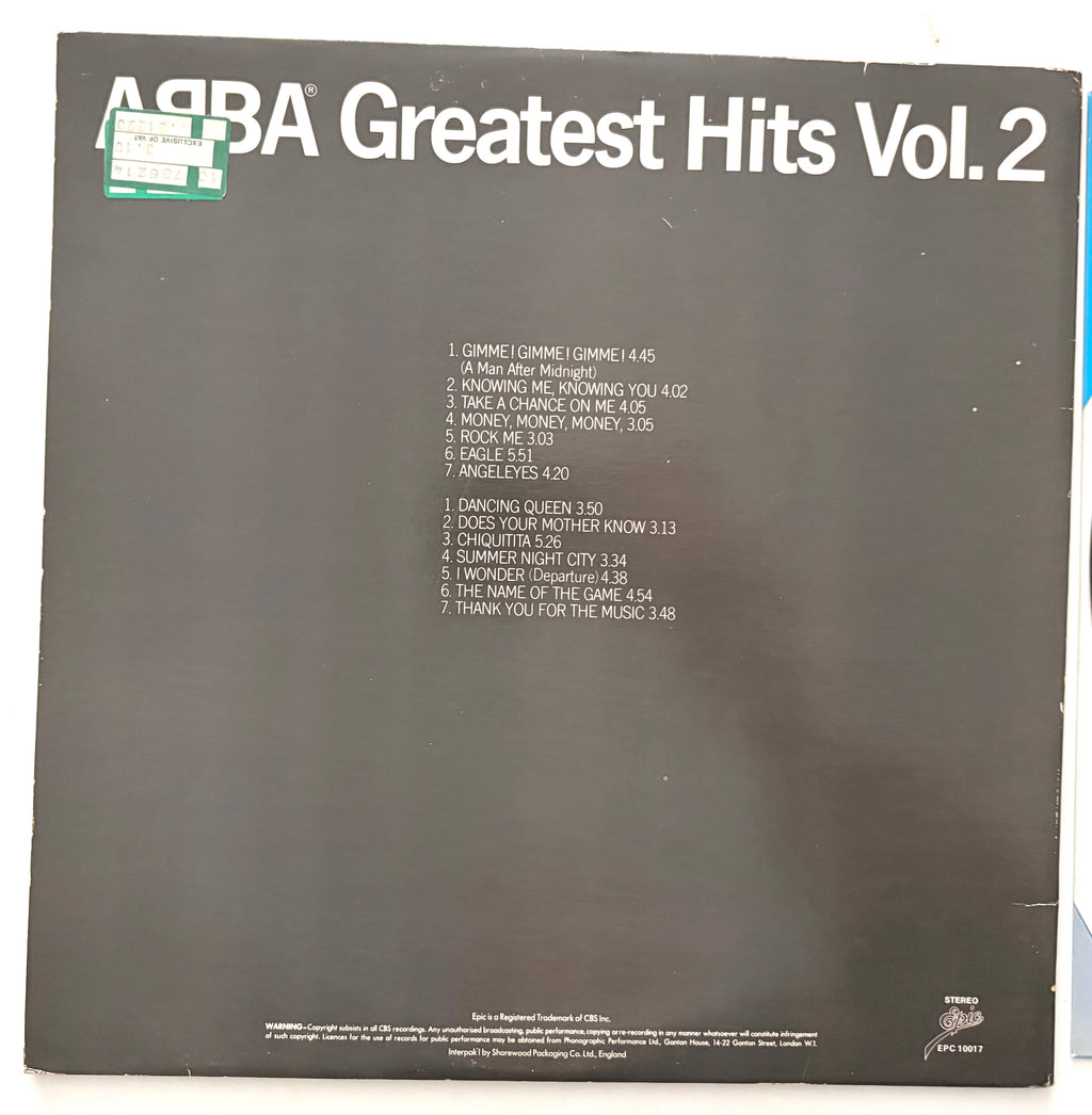 ABBA - Greatest Hits Vol.2 - LP 12" Vinyl Album (1979)