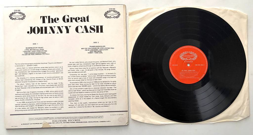 Johnny Cash - The Great Johnny Cash - LP 12" Vinyl Album (1970)