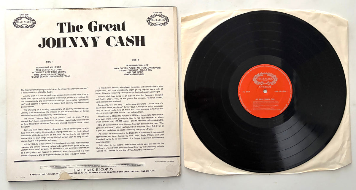 Johnny Cash - The Great Johnny Cash - LP 12" Vinyl Album (1970)
