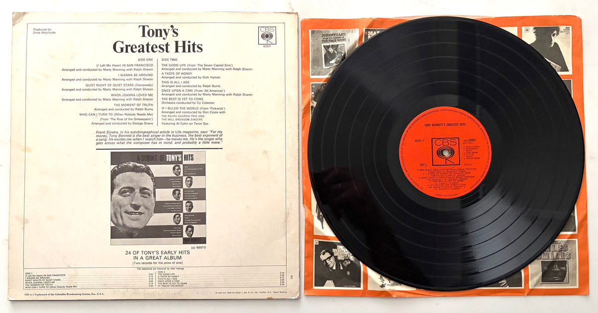 Tony Bennett - Tony Bennett's Greatest Hits - LP 12" Vinyl Album (1966)