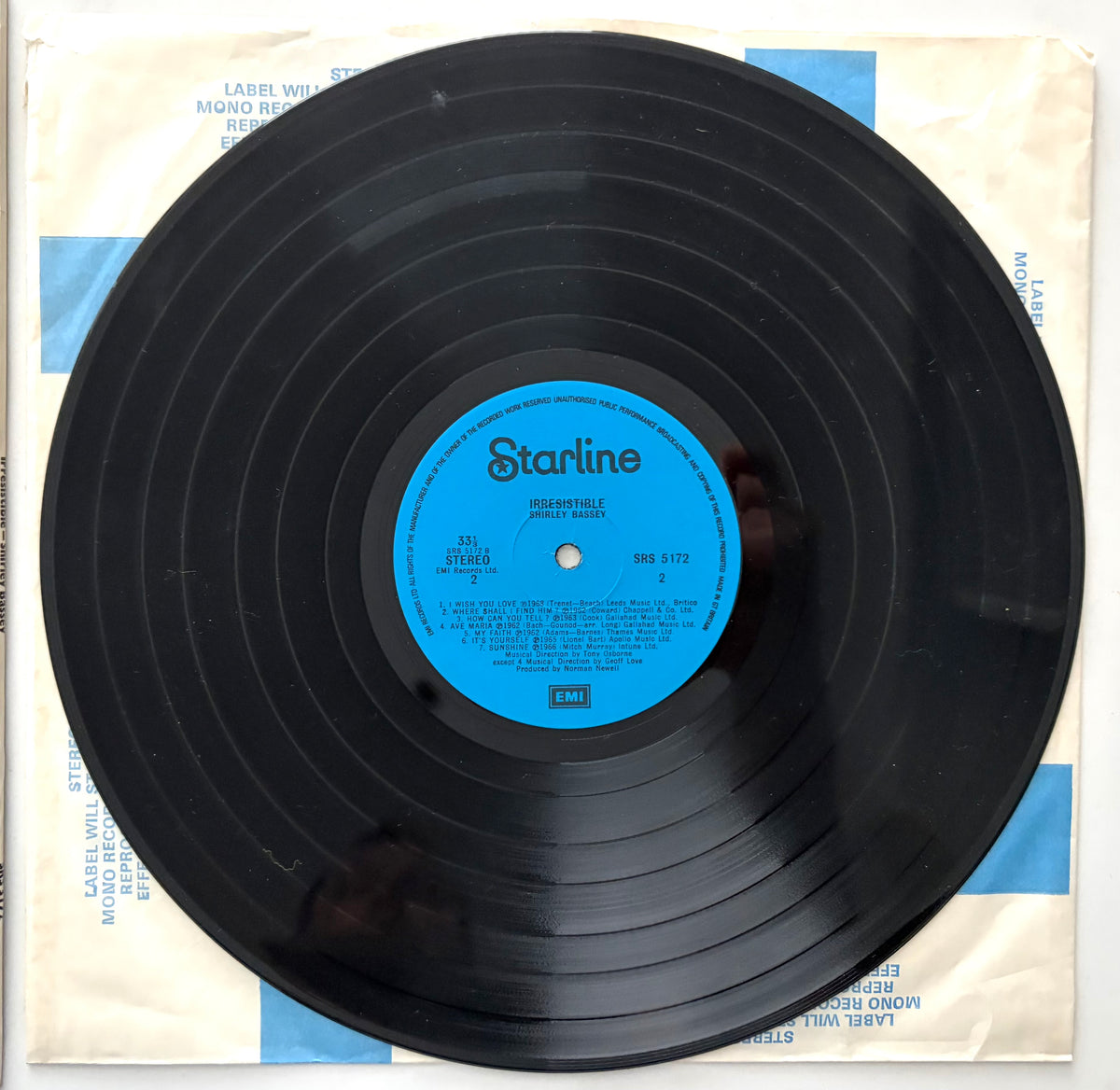 Shirley Bassey - Irresistible - LP 12" Vinyl Album (1973)