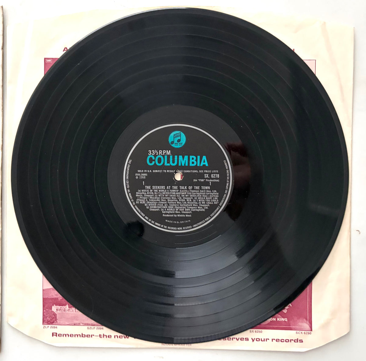 The Seekers - The Seekers At The Talk Of The Town - LP 12" Vinyl Album (1968)