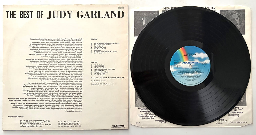 Judy Garland - The Best Of - LP 12" Vinyl Album (1981)