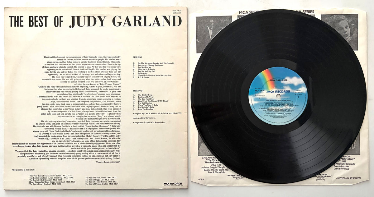 Judy Garland - The Best Of - LP 12" Vinyl Album (1981)