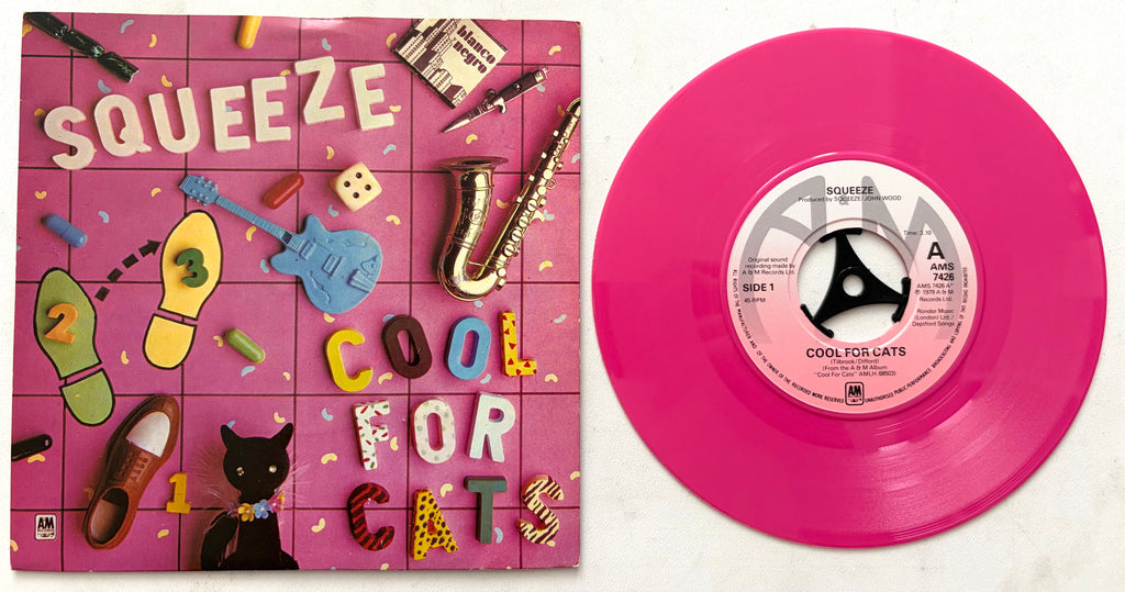 Squeeze - Cool For Cats - Pink 7" Vinyl Single (1979)