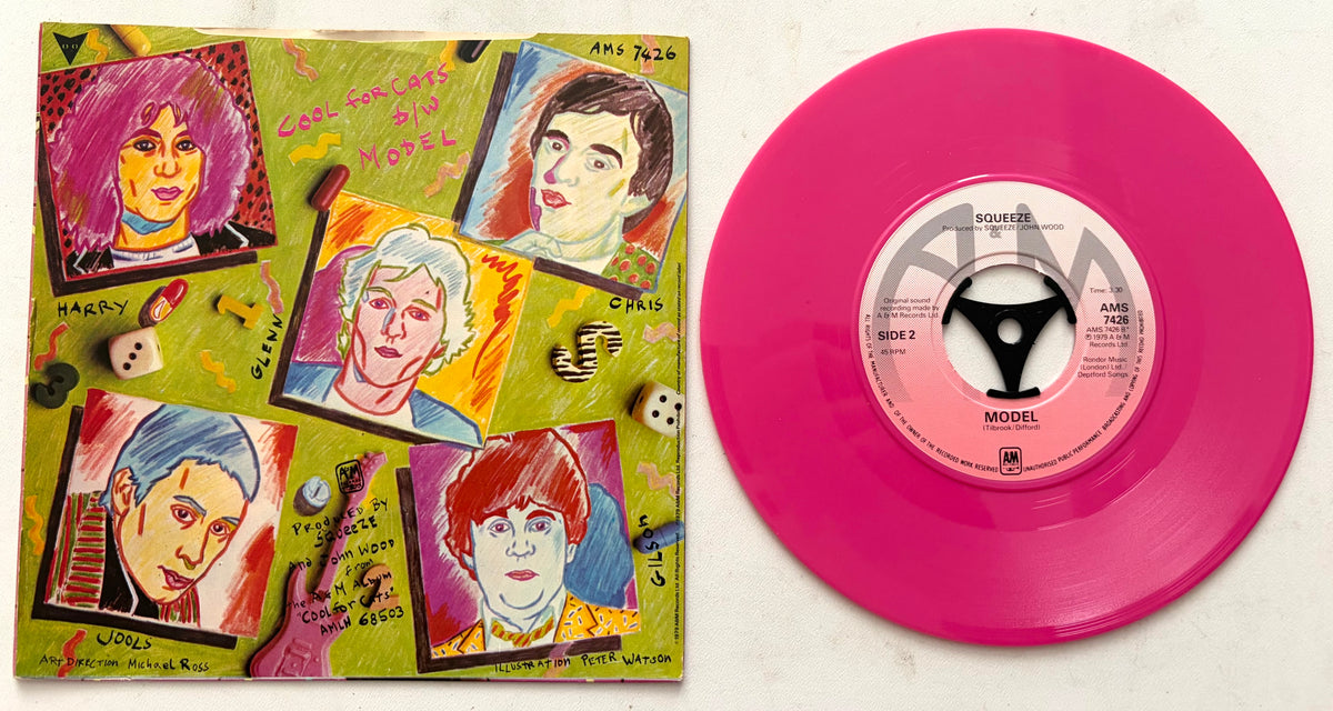 Squeeze - Cool For Cats - Pink 7" Vinyl Single (1979)