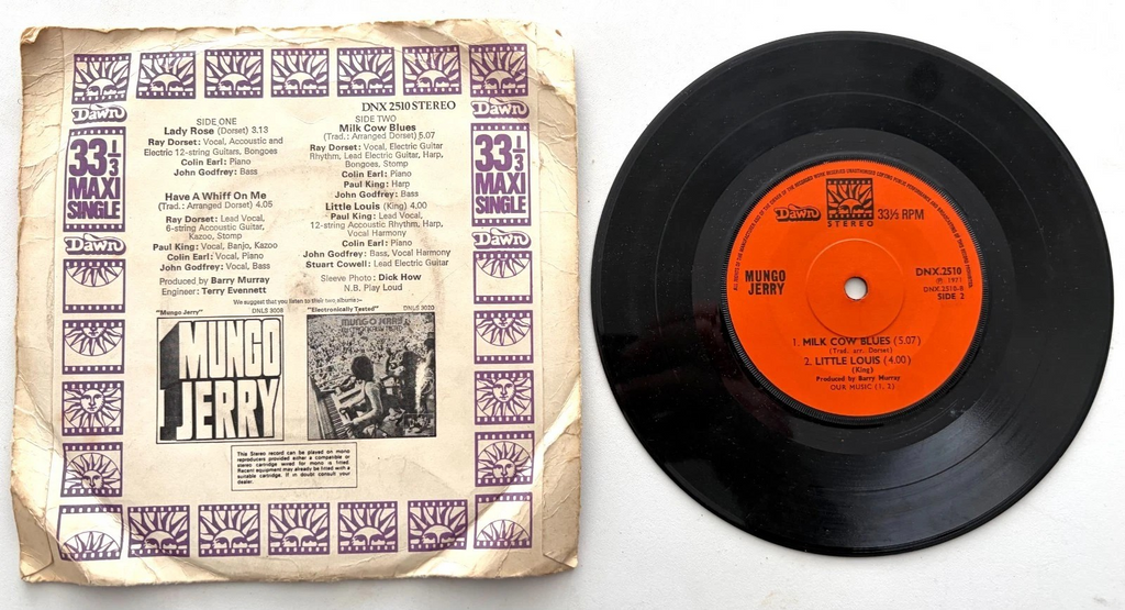 Mungo Jerry - Lady Rose - 7" Vinyl Single (1971)